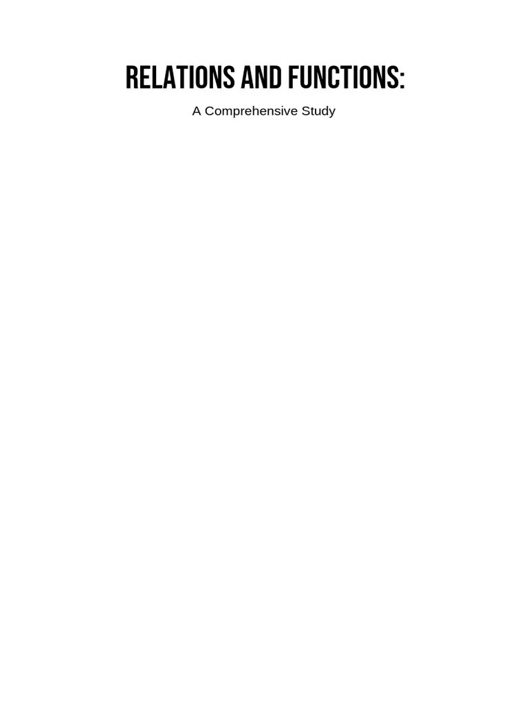 Relations And Functions | PDF | Function (Mathematics) | Trigonometric ...