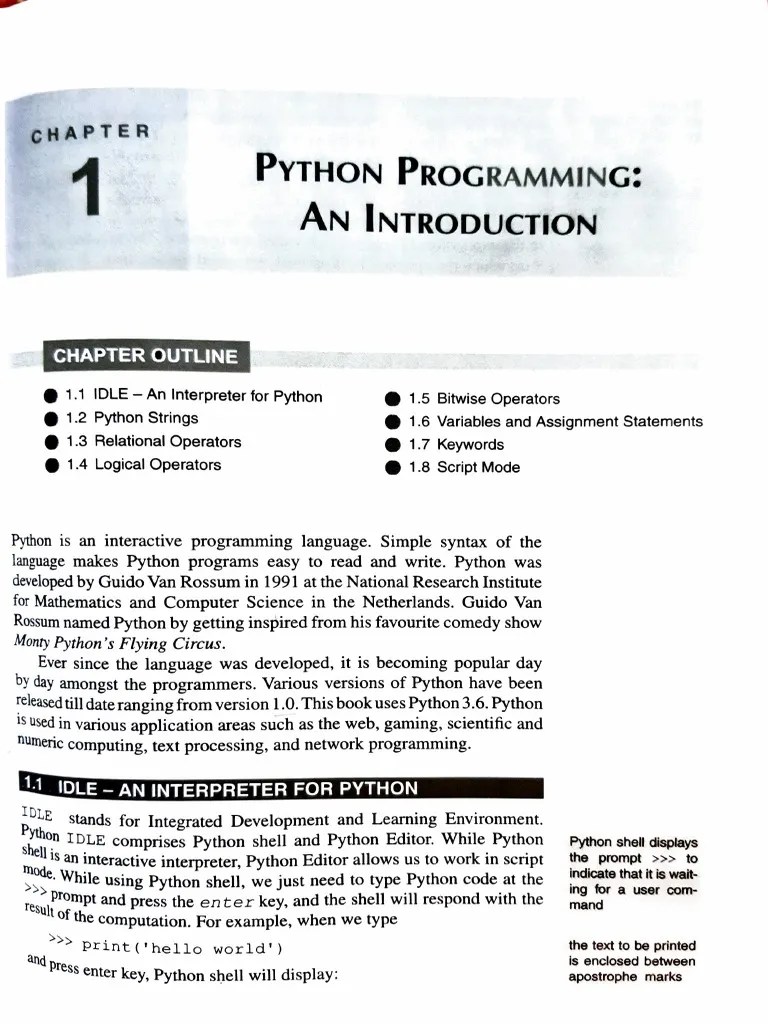 GE Chapter1 | PDF | Python (Programming Language) | Boolean Data Type