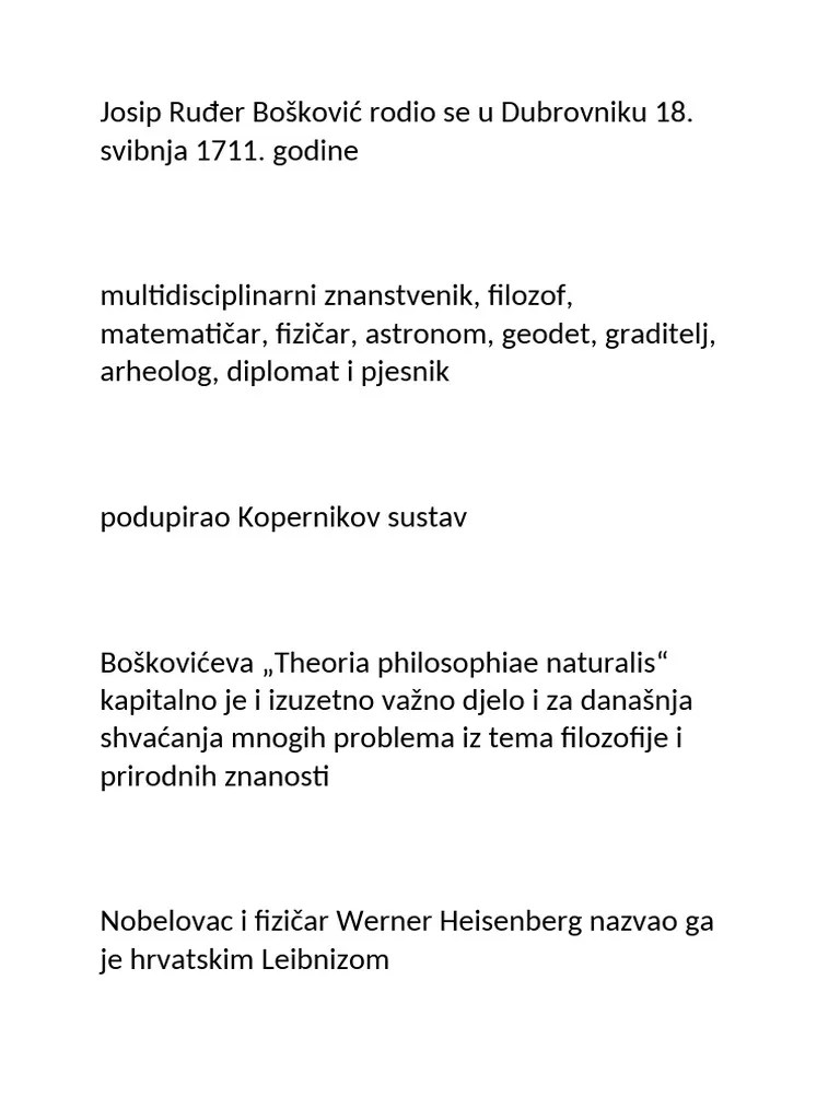 Rudjer Boskovic | PDF