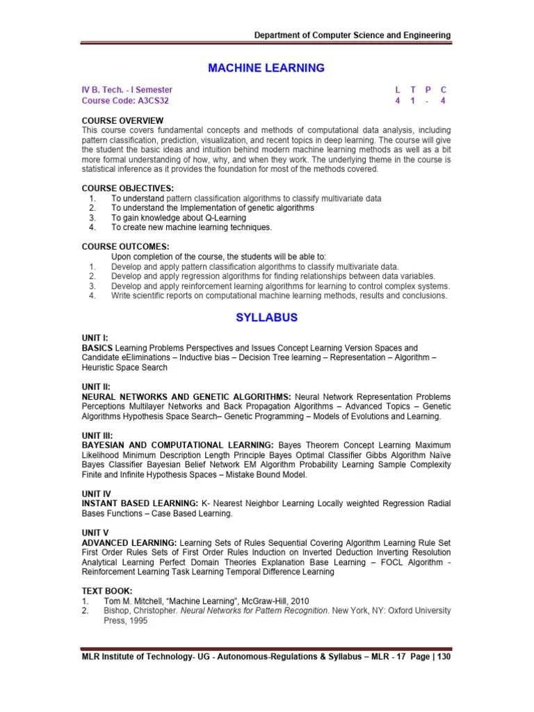 Machine Learning | PDF | Machine Learning | Statistical Classification