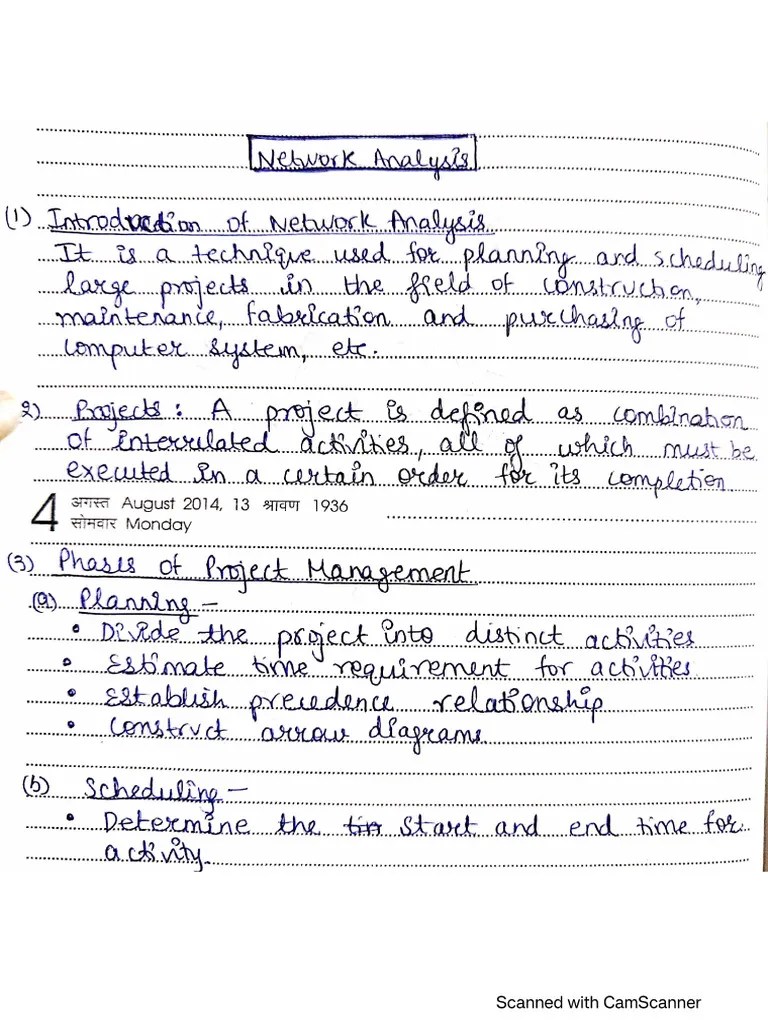 Unit-4 (Part 1) Network Diagram | PDF