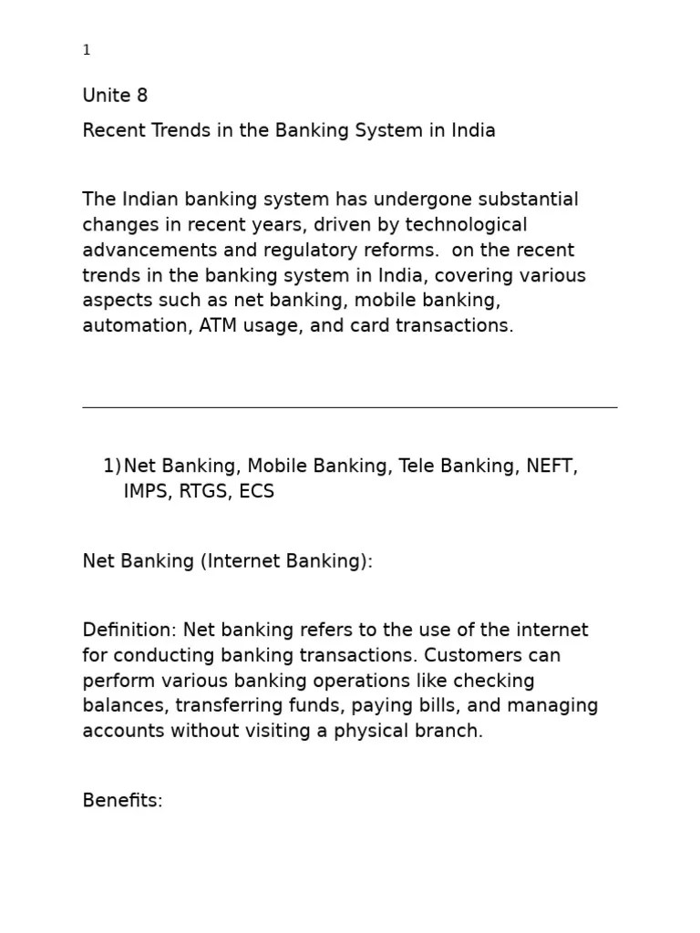 Banking Unit 8 Pdf Debit Card Smart Card