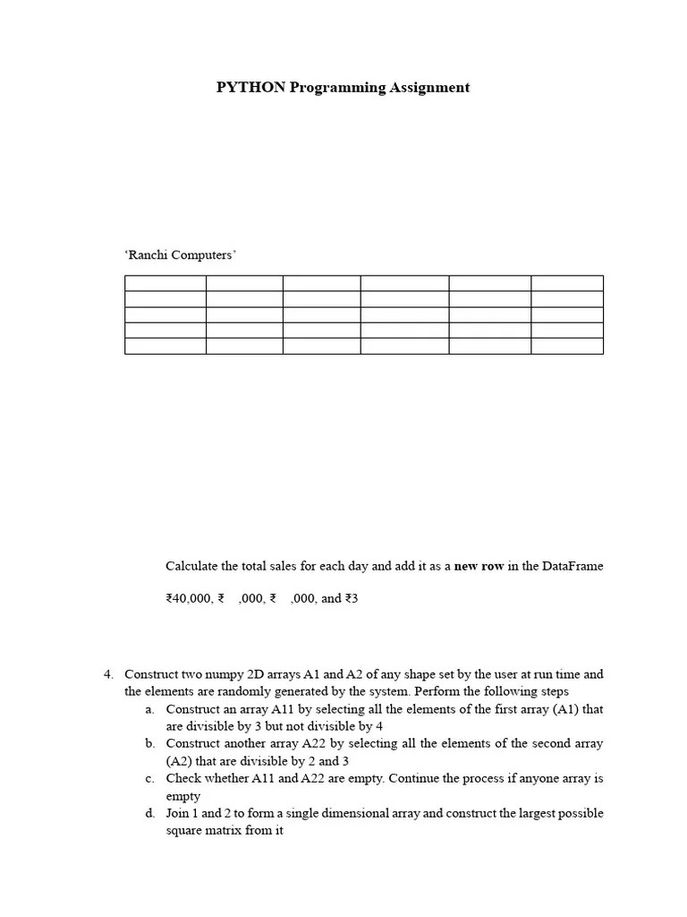Python Assignment | PDF | Parameter (Computer Programming) | Function ...