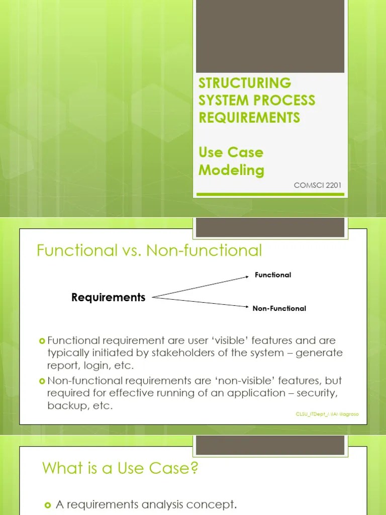 7.b Use Case Modeling - Structuring System Process Requirements | PDF ...