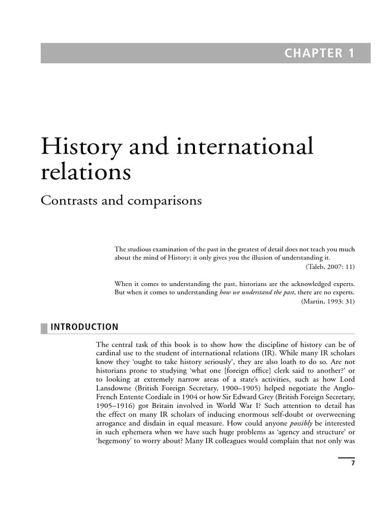 International History And International Relations - (Chapter 1 History And International Rel ...