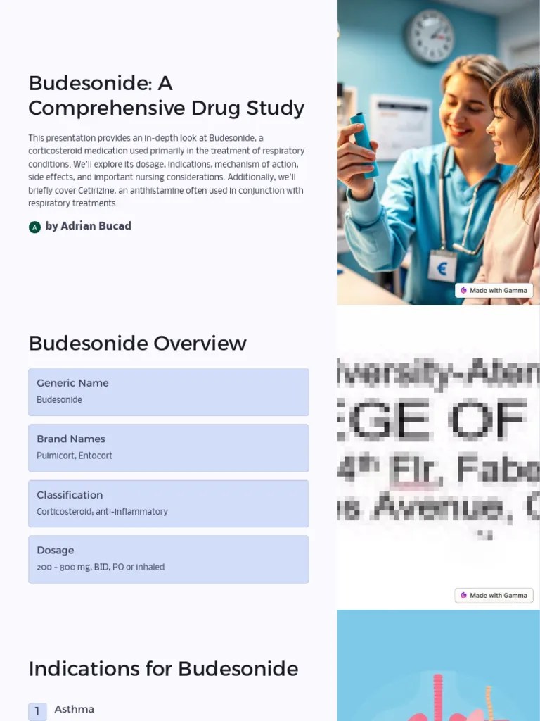Budesonide a comprehensive drug study