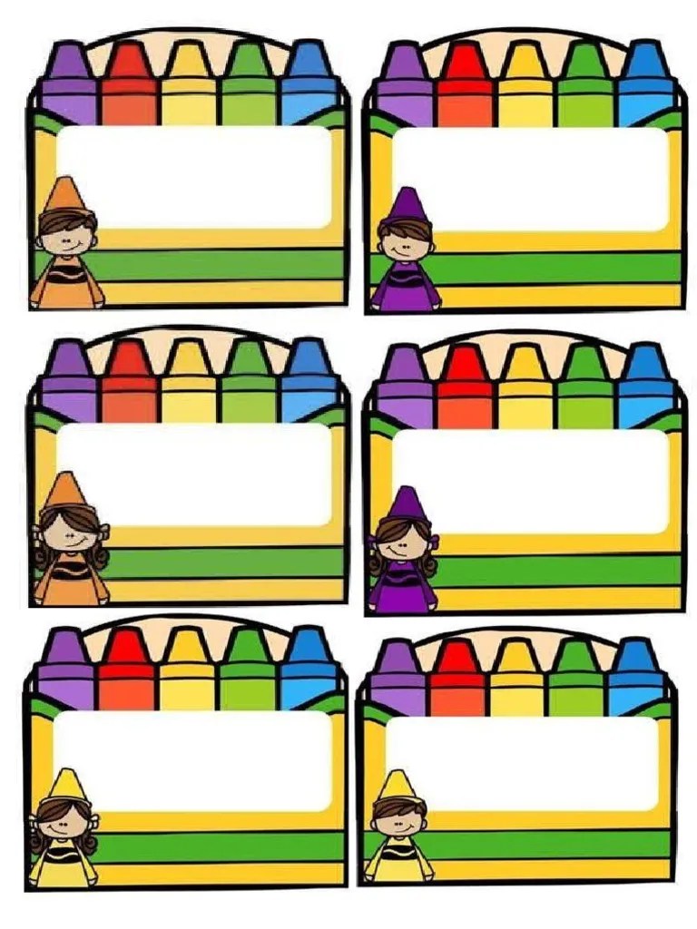 Gafetes Crayolas | PDF