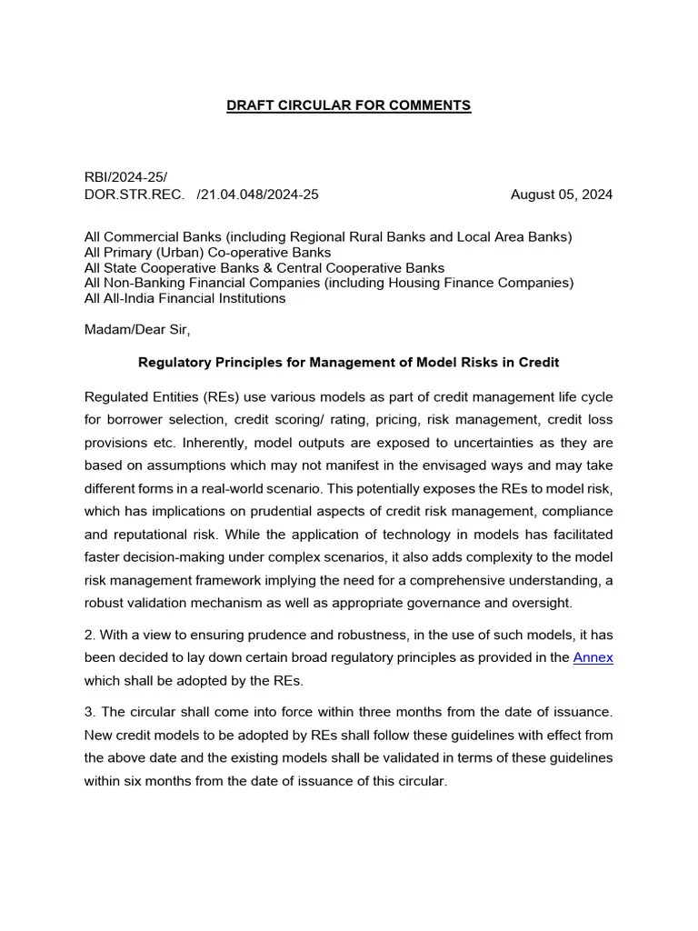 Regulatory Principles Management Of Model Risks In Credit 1722861776 ...