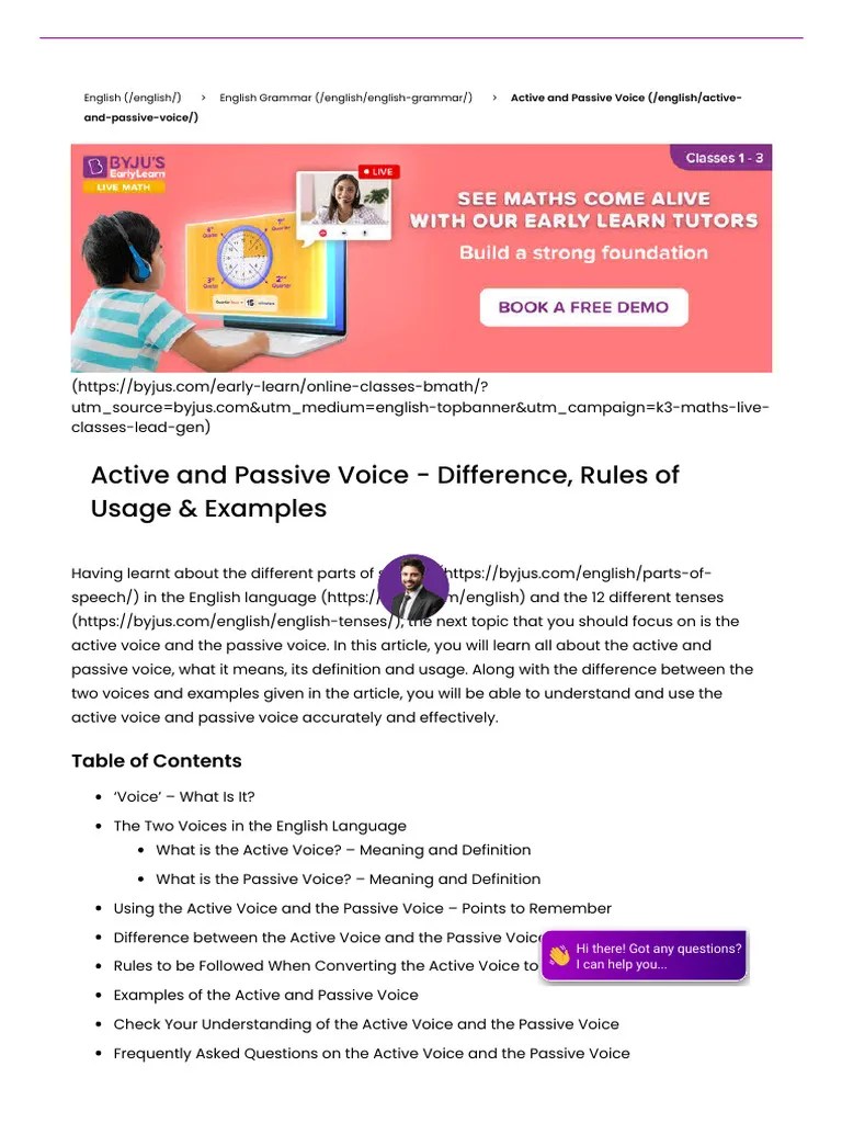 Active Vs Passive Voice Guide | PDF | Verb | Subject (Grammar)