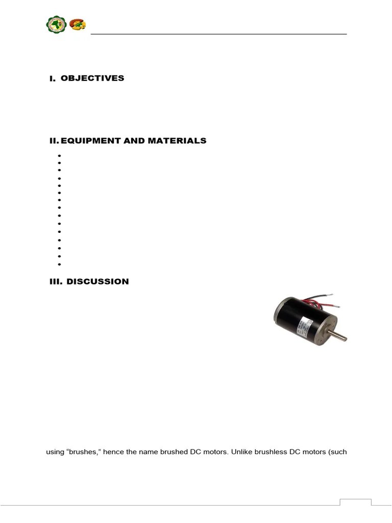 Motor Control Laboratory Activity 3 | PDF | Electric Motor | Electrical ...