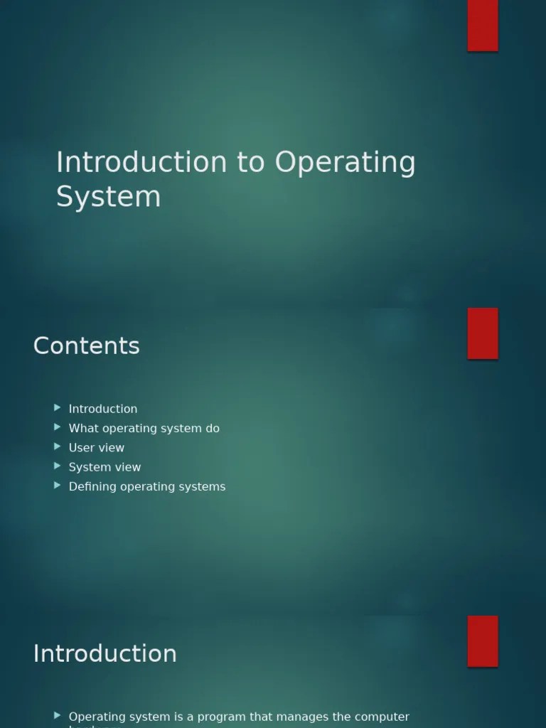 OperatingSystem 01 Introduction | PDF | Operating System | Programming