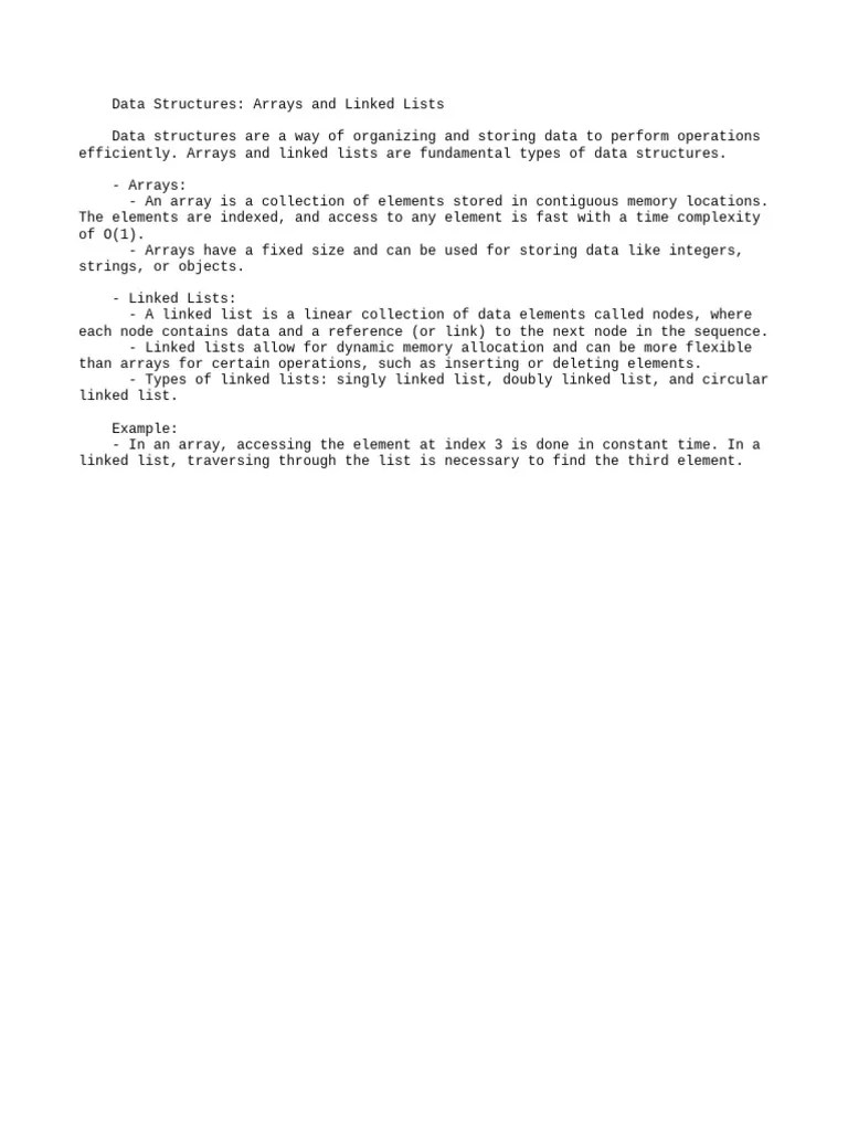 Data_Structures_Arrays_and_Linked_Lists | PDF