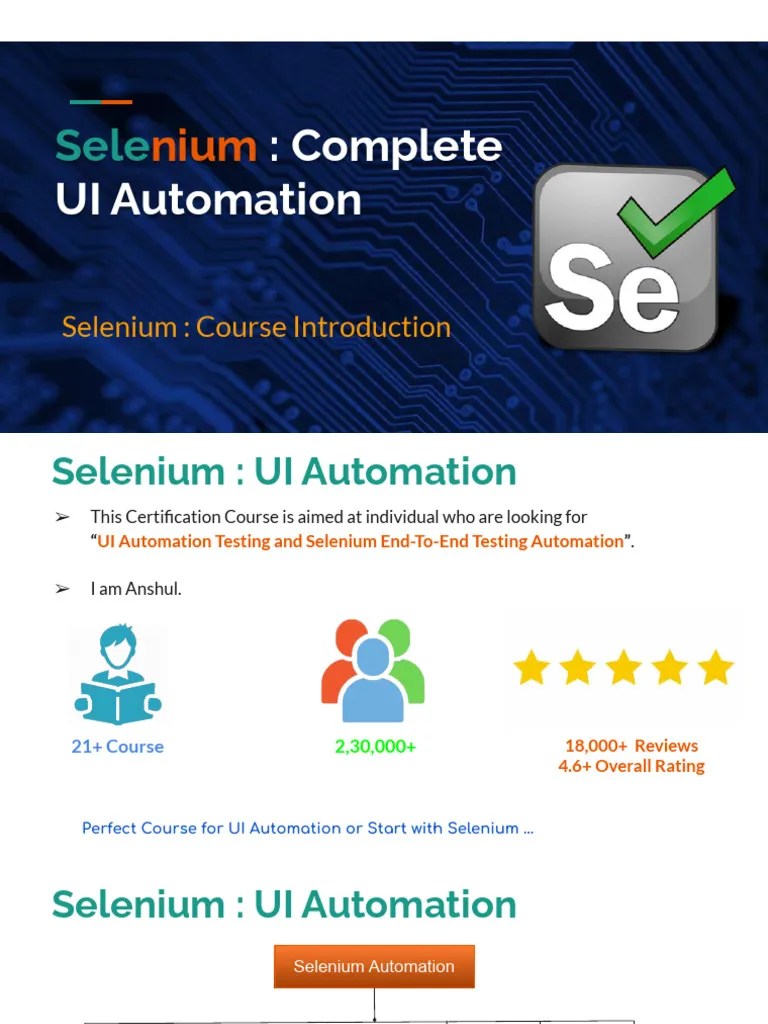 Selenium Course Introduction | PDF