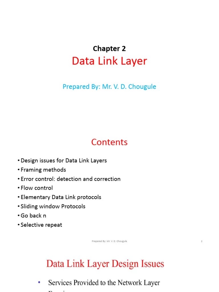Chapter2-Data Link Layer | PDF | Transmission Control Protocol | Data ...