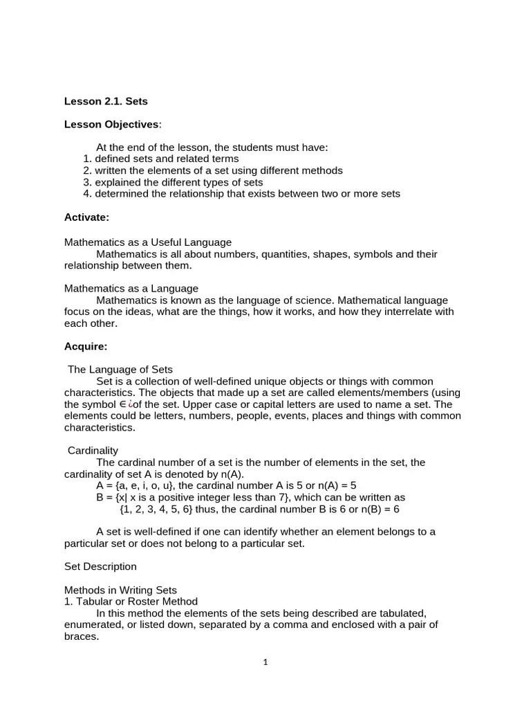 Math 105 Logic And Set Theory Module 12 | PDF | Set (Mathematics) | Numbers