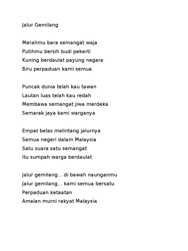 Lirik Jalur Gemilang | PDF