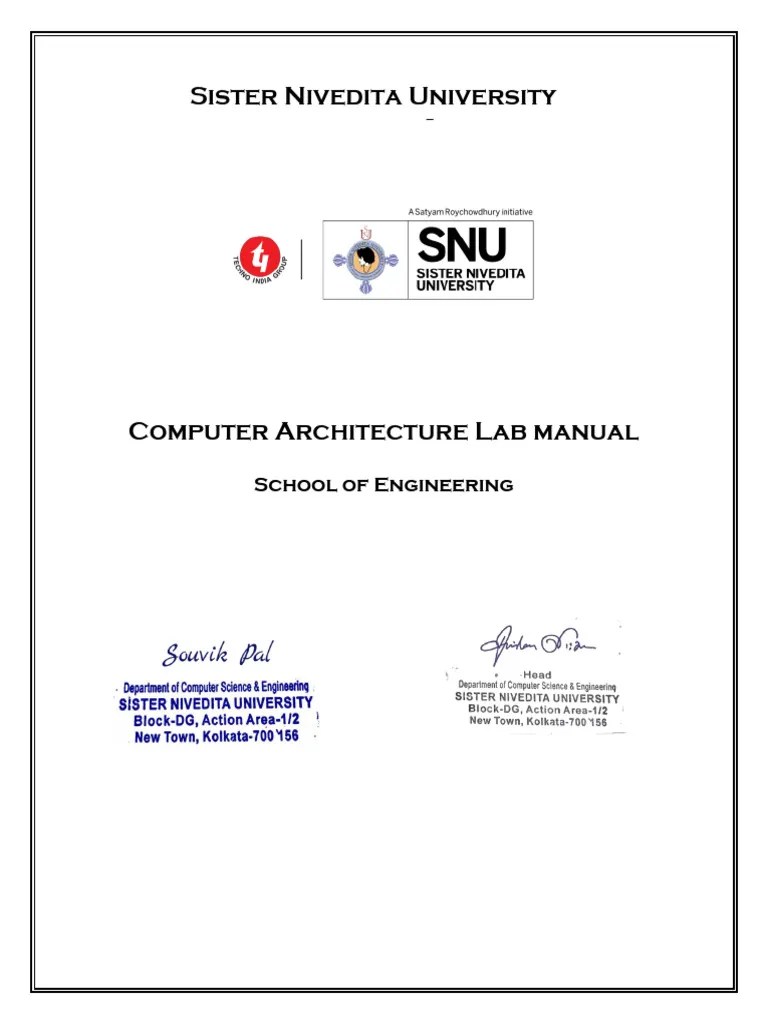 Computer Architecture Lab Manual | PDF | Hardware Description Language ...
