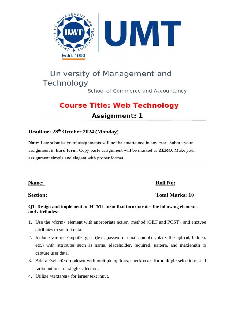 Web Assignment 1 | PDF