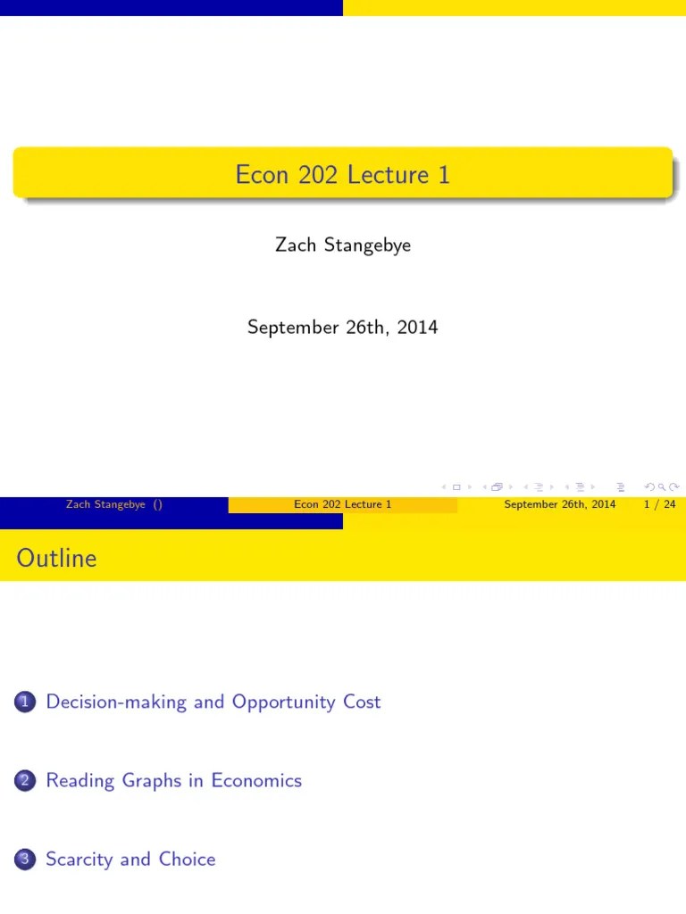 Eco 001 Lecture 1 Pdf Economies Economics