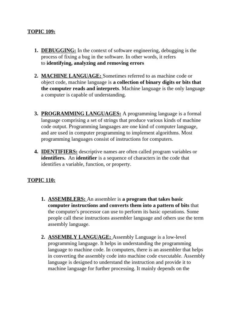 CS101 SHORT NOTES BY TUS | PDF | Software Testing | Data Type