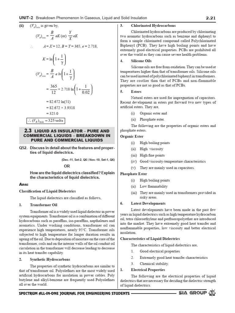 Unit 2 - High Voltage Engineering | PDF | Electrical Breakdown | Dielectric