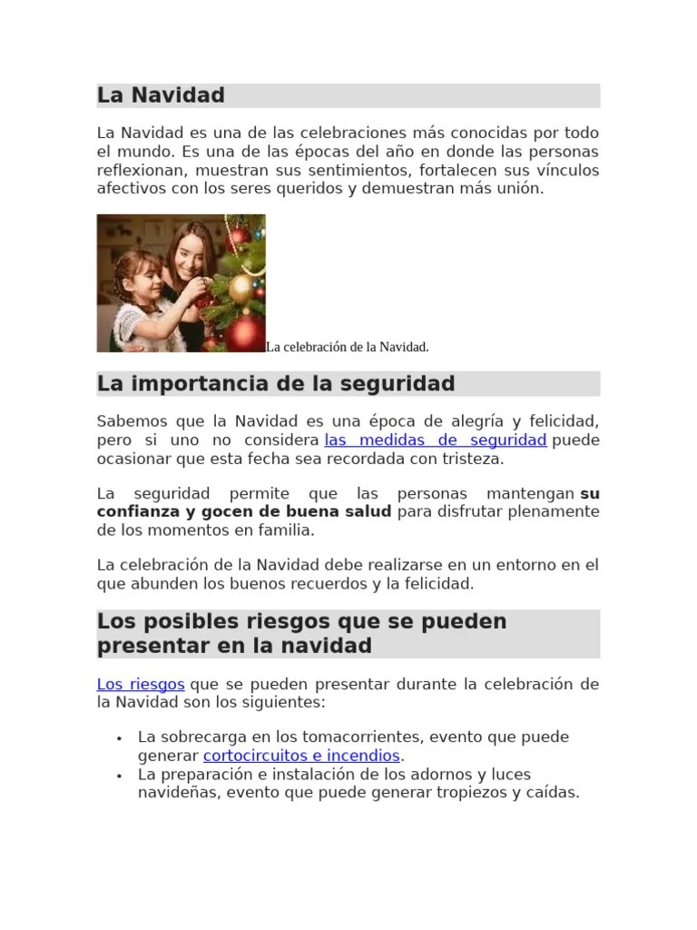 La Prevención De Accidentes En La Navidad | PDF | Navidad