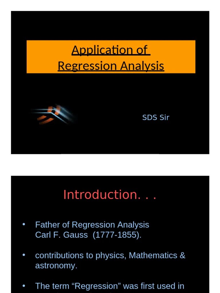 Application Of Regression Analysis Final | PDF | Regression Analysis | Errors And Residuals