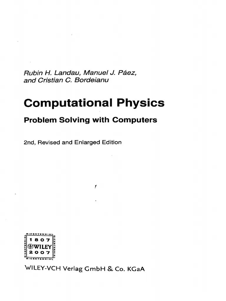 Computational Physics Problem Solving With Compute | PDF | Partial Differential Equation | Soliton