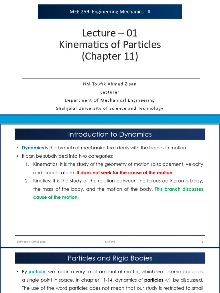 Kinematics Of Particles | PDF | Euclidean Vector | Acceleration