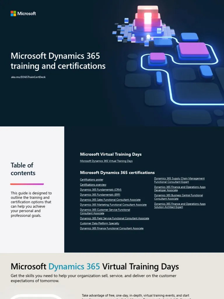Microsoft Dynamics 365 Training + Certification Guide | PDF ...