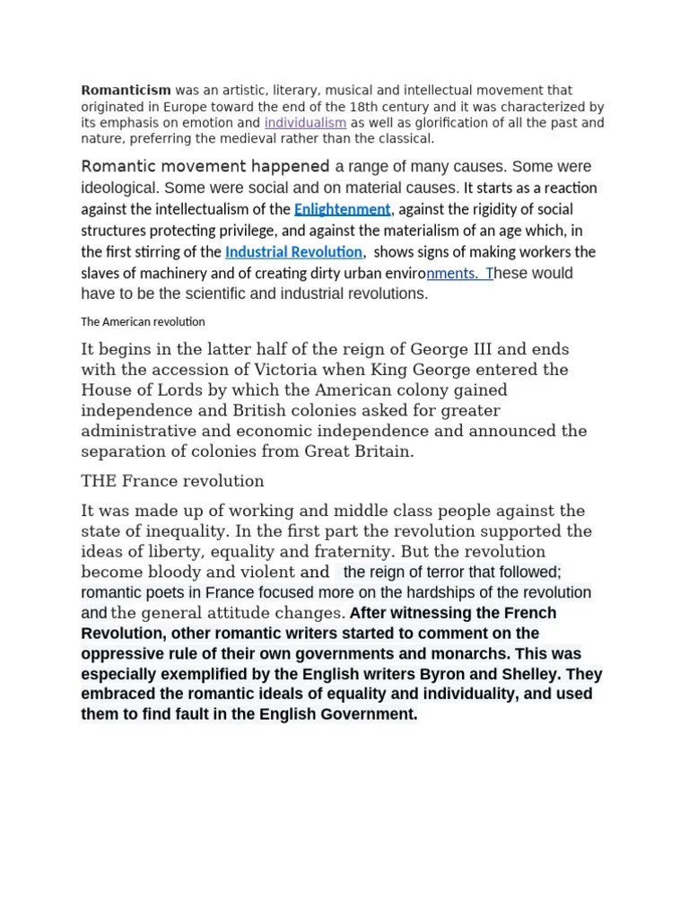 Romanticism | PDF | Romanticism | Samuel Taylor Coleridge