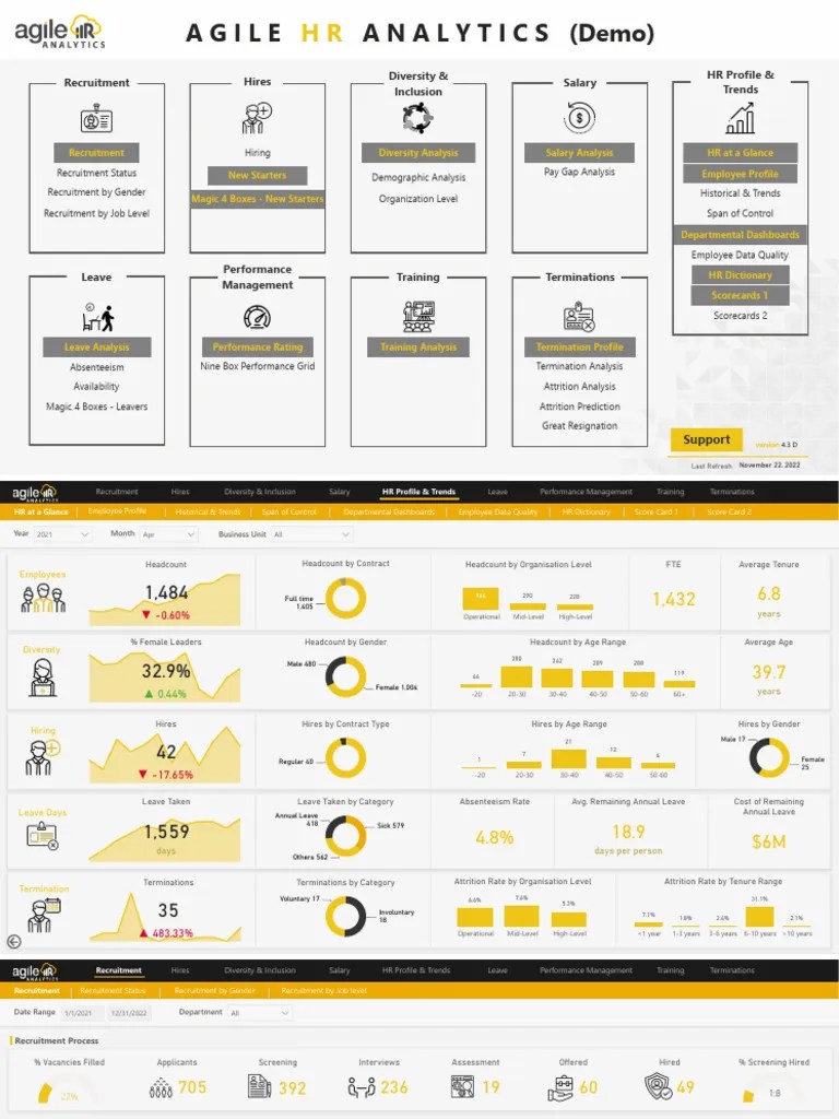 Agile HR Analytics V4.3 Demo (1) | PDF | Recruitment | Employment