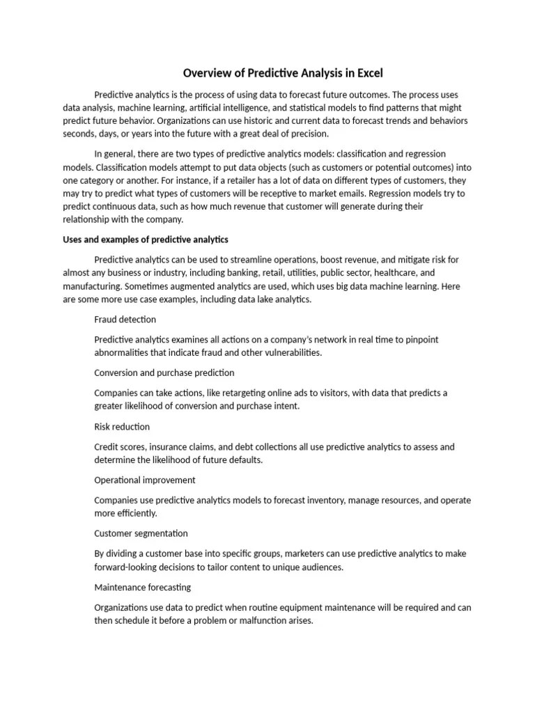Finals-Predictive-Time-Series-Analysis - Module | PDF | Predictive Analytics | Regression Analysis