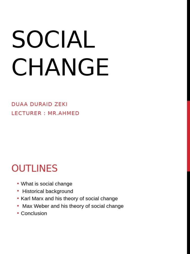 Social Change | PDF | Karl Marx | Society