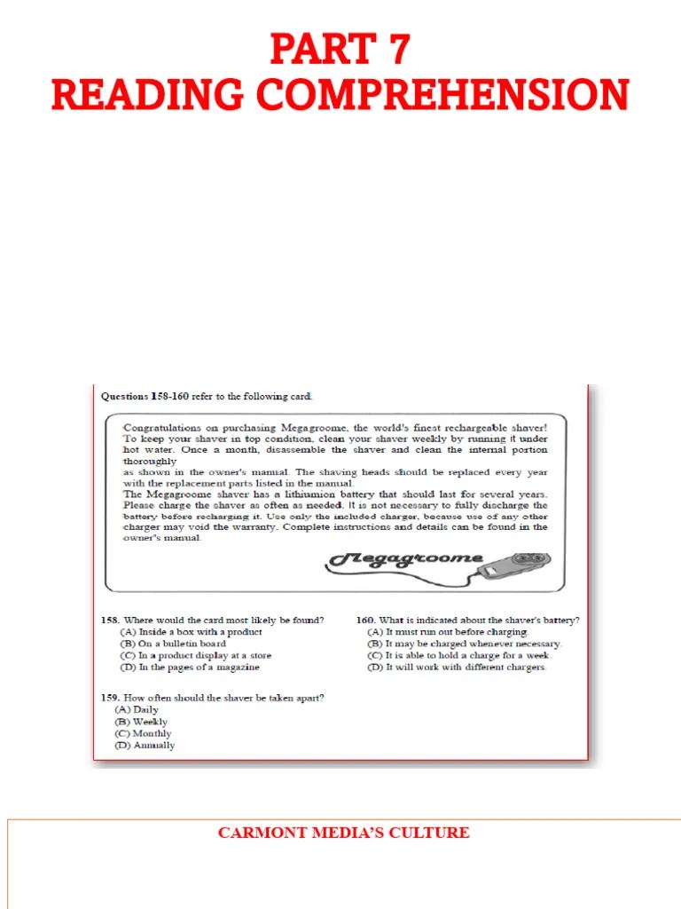 Part 7 - Reading Comprehension-3-B Sung | PDF