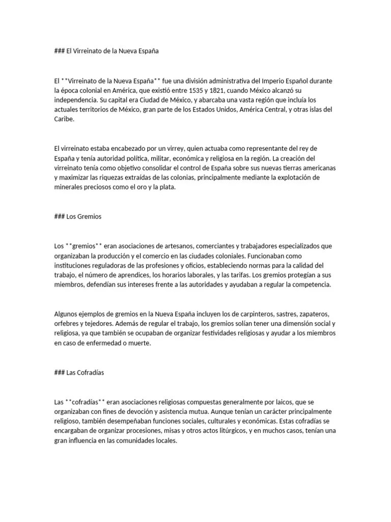 El Virreinato De La Nueva España | PDF | Nueva España | España
