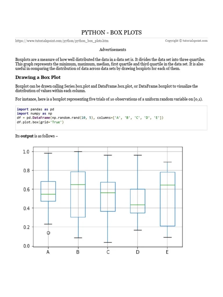 3Python Box Plots | PDF