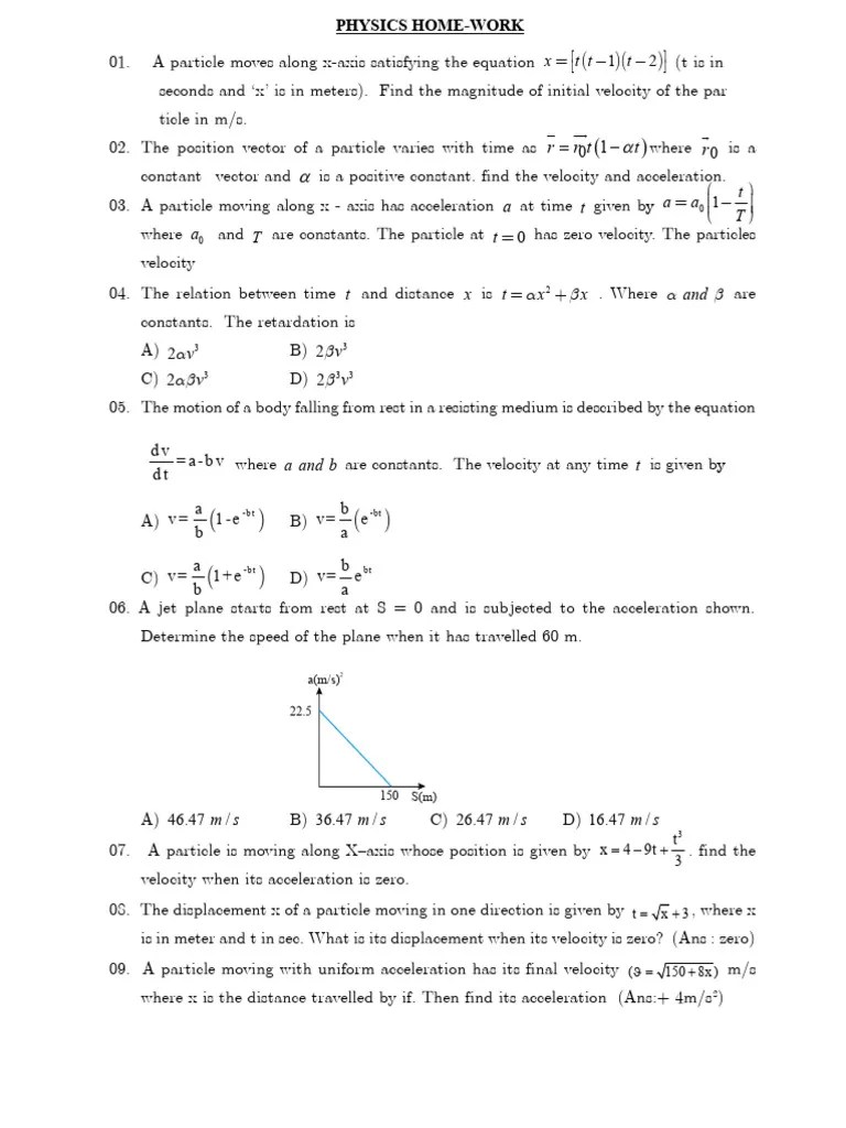 Physics Differtitaion And Integration | PDF | Acceleration | Velocity