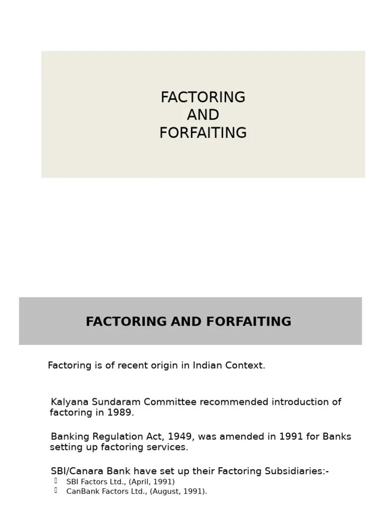 Factoring | PDF | Factoring (Finance) | Credit