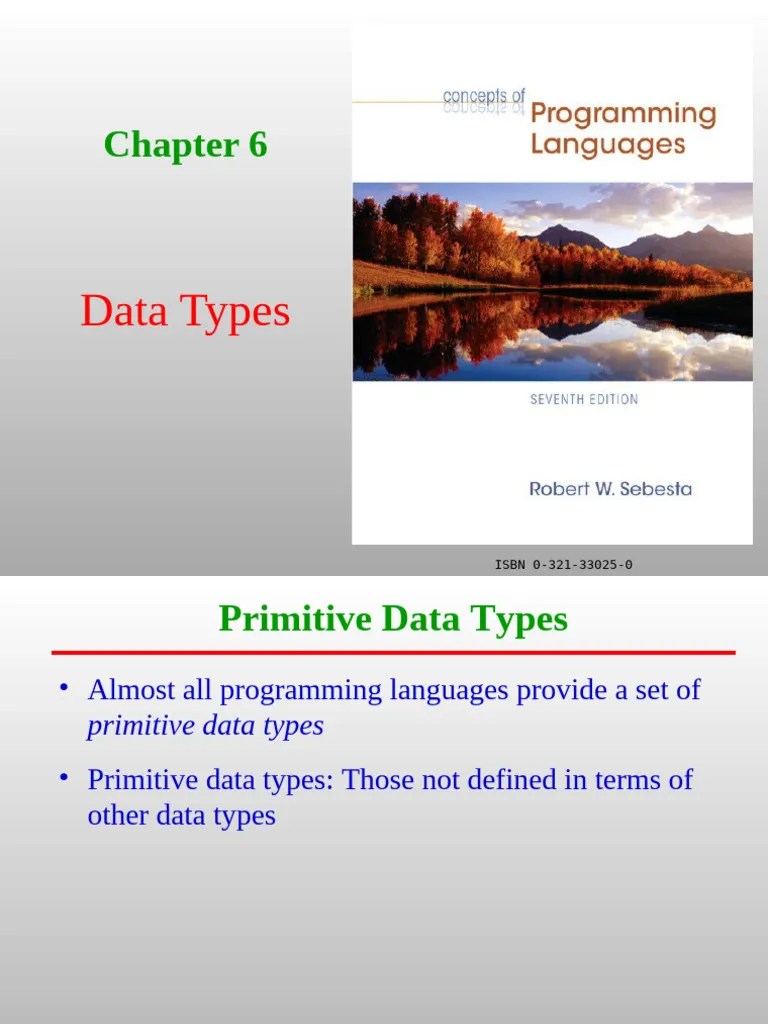 Chapter-6 Data Types | PDF | Pointer (Computer Programming) | Data Type