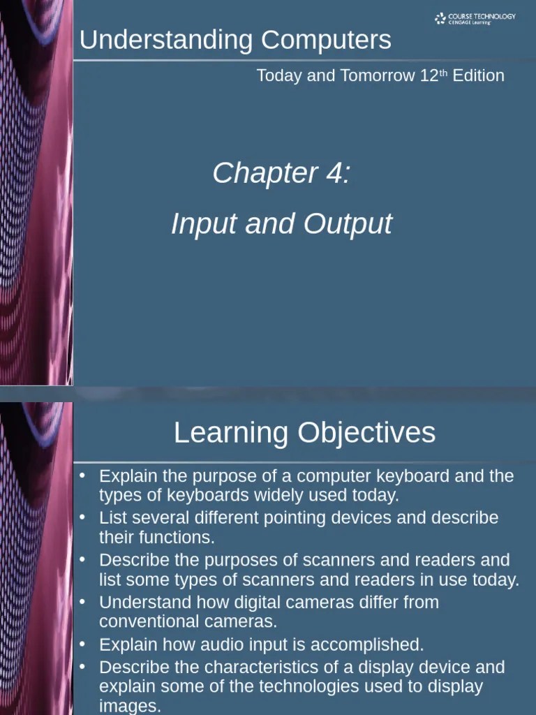 Chapter 4 Input And Output | PDF | Computer Monitor | Image Scanner