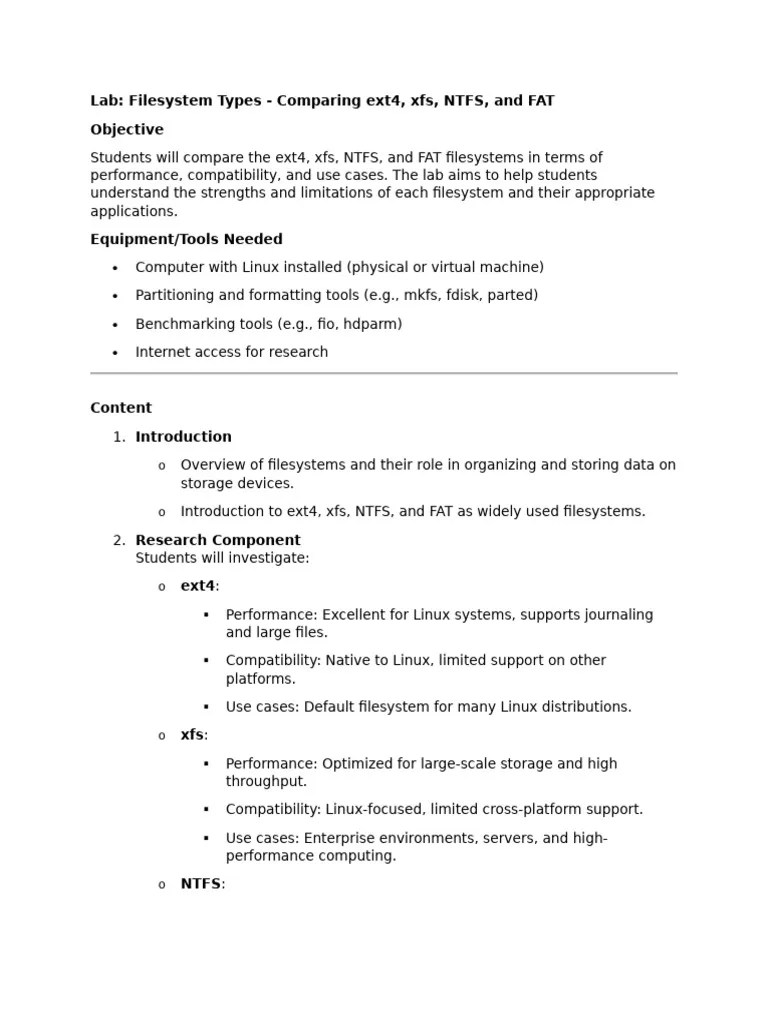 Filesystem Types | PDF | File System | Operating System Families