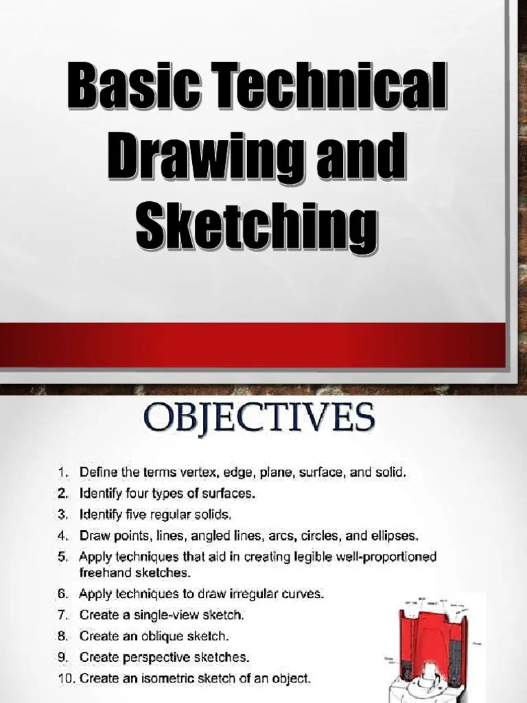 Basic Technical Drawing And Sketching | PDF