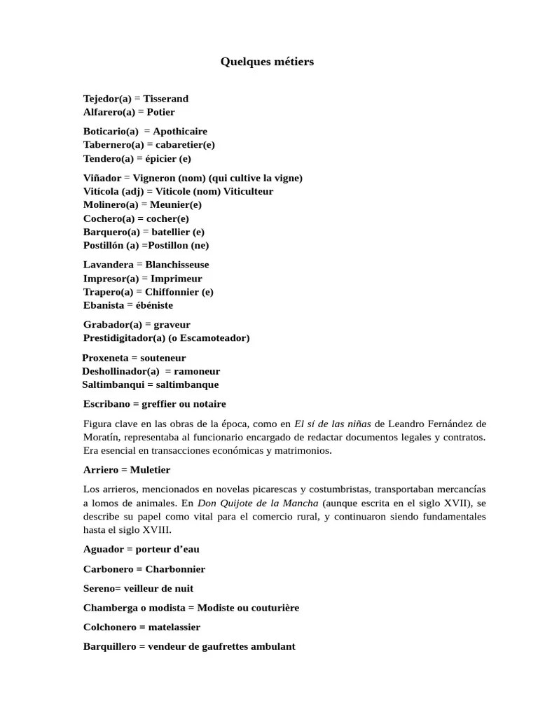 Métiers Anciens | PDF