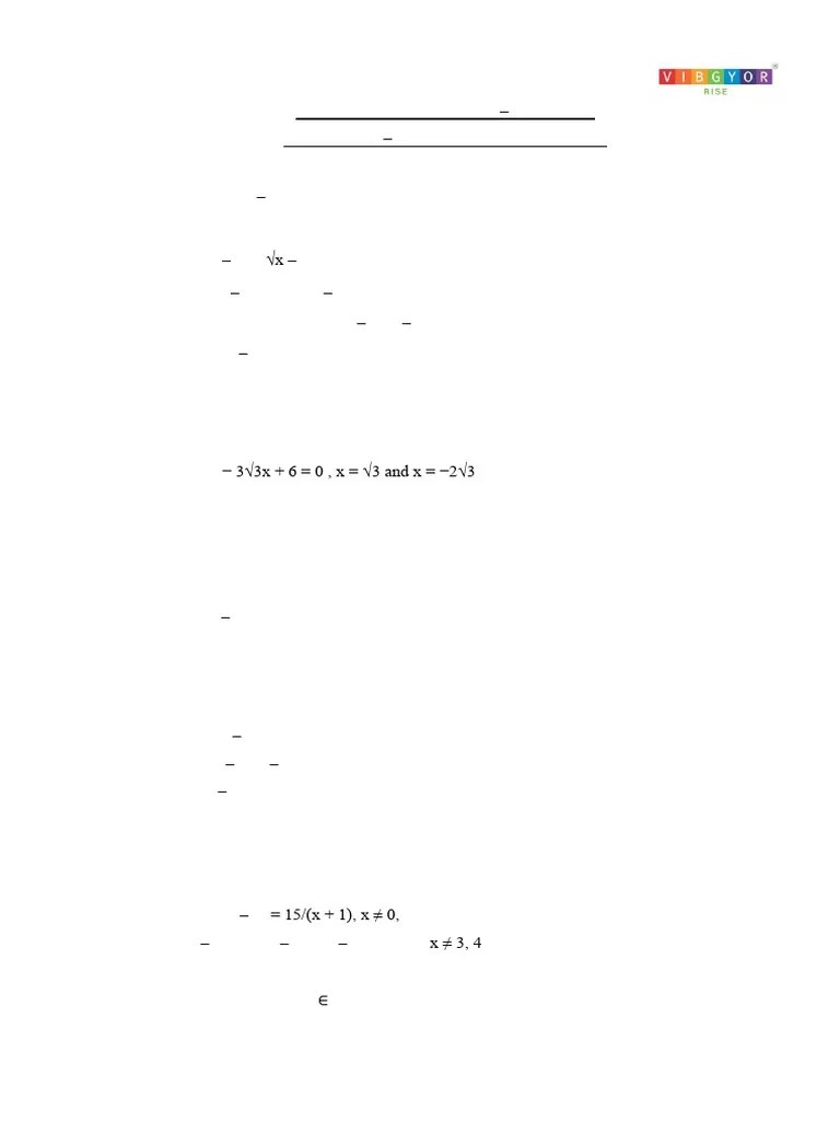 Grade 10 - Math Revision Worksheet - Chapter 4 - Quadratic Equations ...