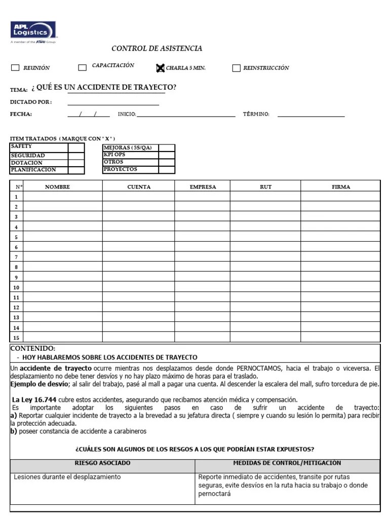 Qué Es Un Accidente De Trayecto | PDF