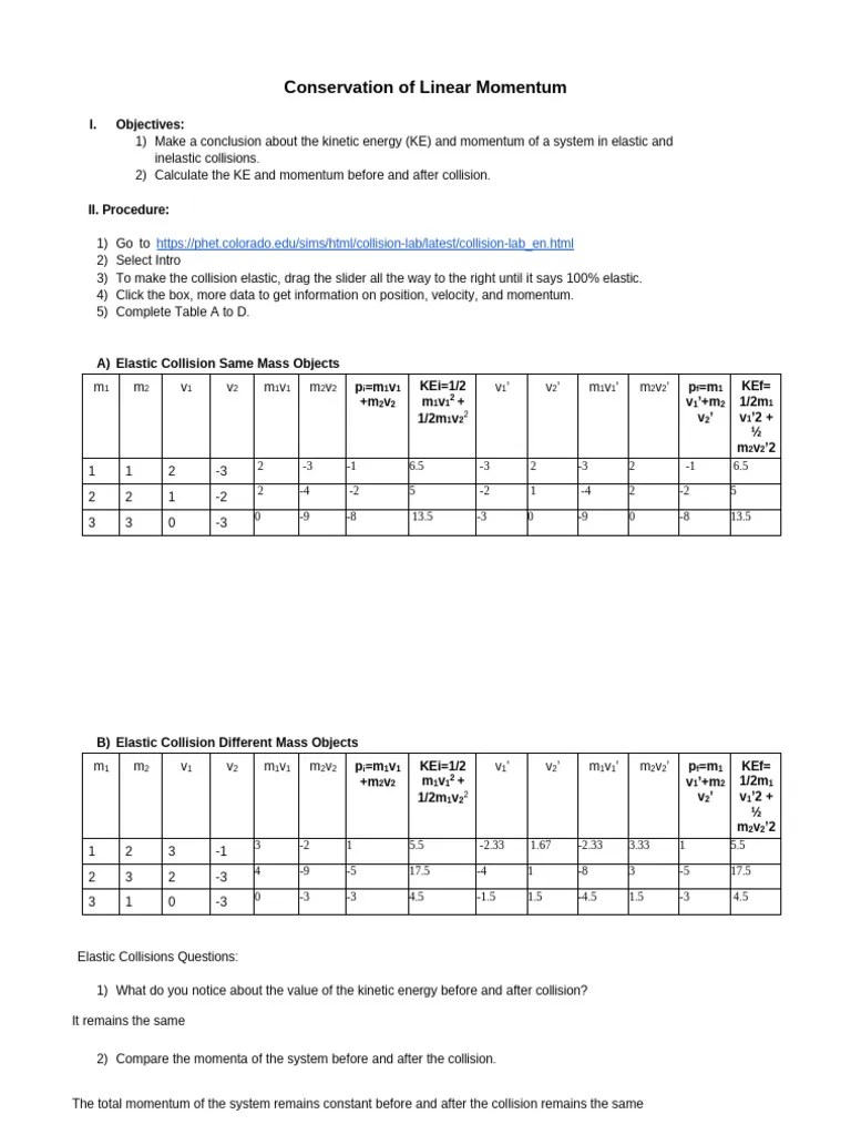 A._Conservation_of_Linear_Momentum | PDF | Collision | Momentum