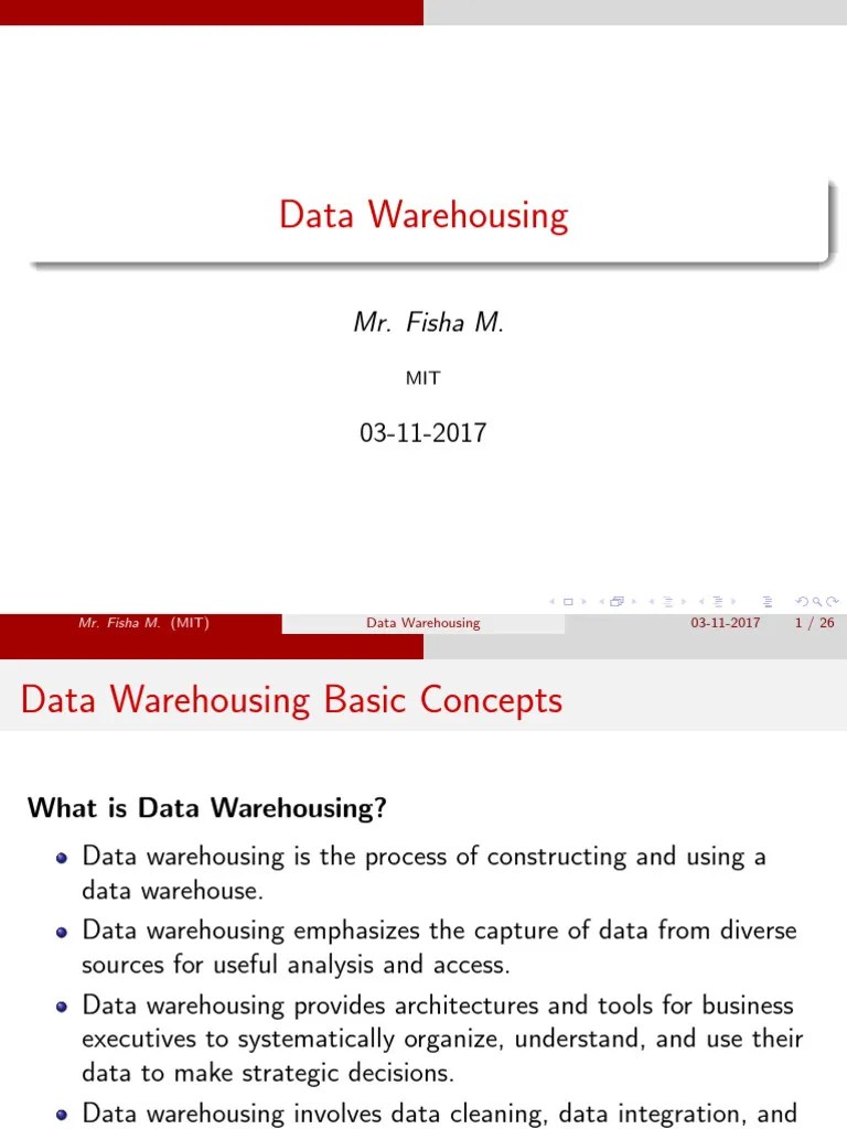 Data Warehousing - CH2 | PDF | Data Warehouse | Metadata