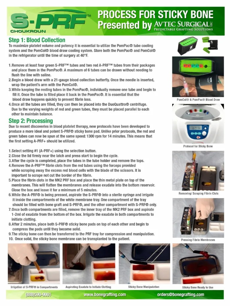 Sticky Bone PRF Instructions | PDF