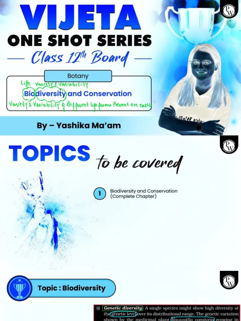 Biodiversity And Conservation - Class Notes - VIJETA SERIES CLASS-12TH ...